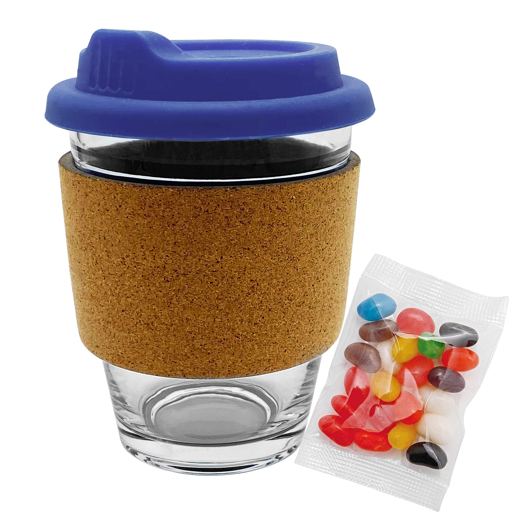Jelly Bean In Cork Band Glass Coffee Cup - 61140_102410.jpg