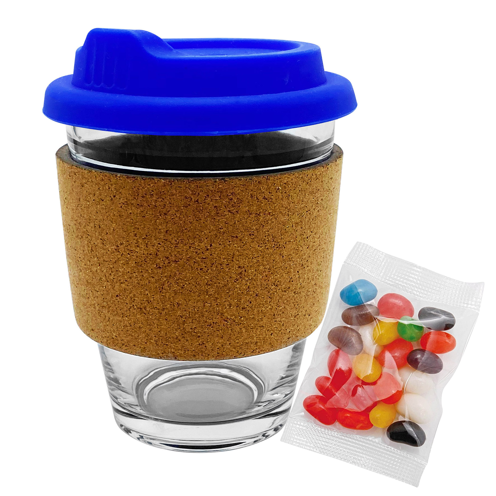 Jelly Bean In Cork Band Glass Coffee Cup - 61140_102411.jpg