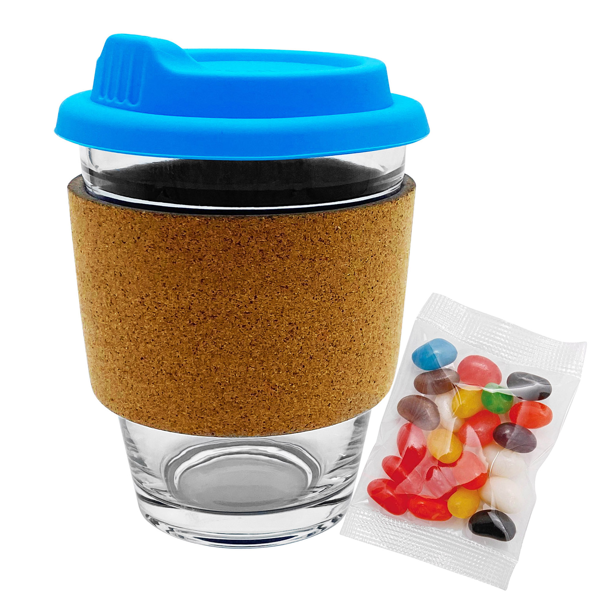 Jelly Bean In Cork Band Glass Coffee Cup - 61140_102412.jpg
