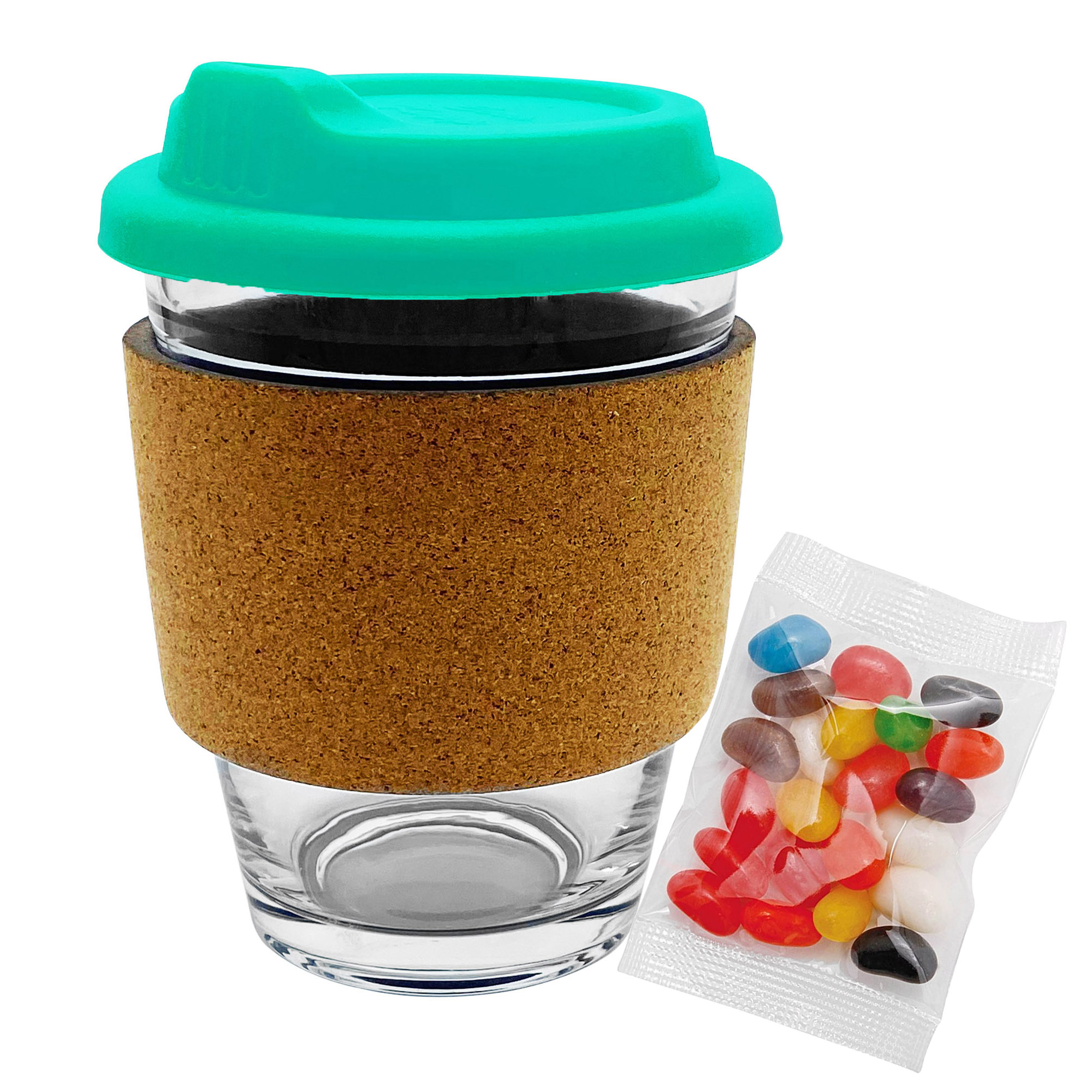 Jelly Bean In Cork Band Glass Coffee Cup - 61140_102413.jpg