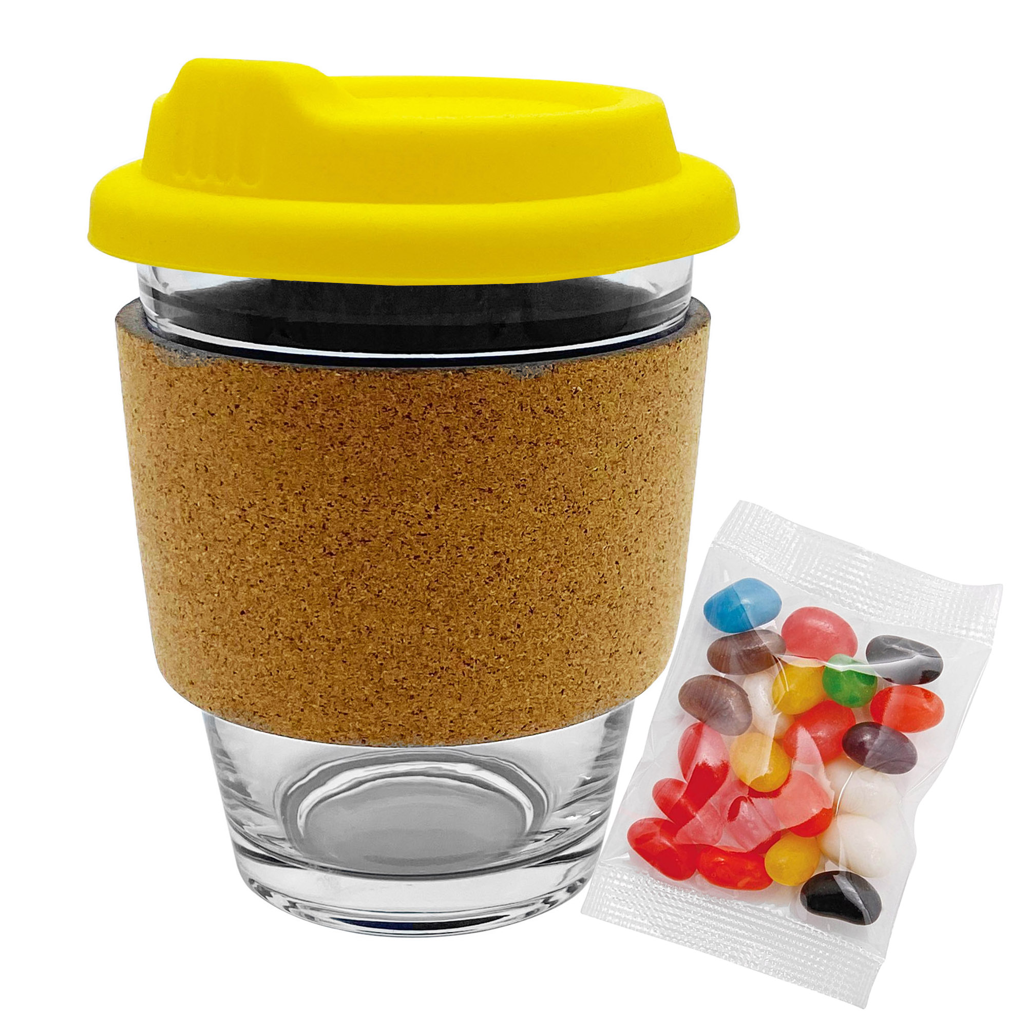 Jelly Bean In Cork Band Glass Coffee Cup - 61140_102421.jpg
