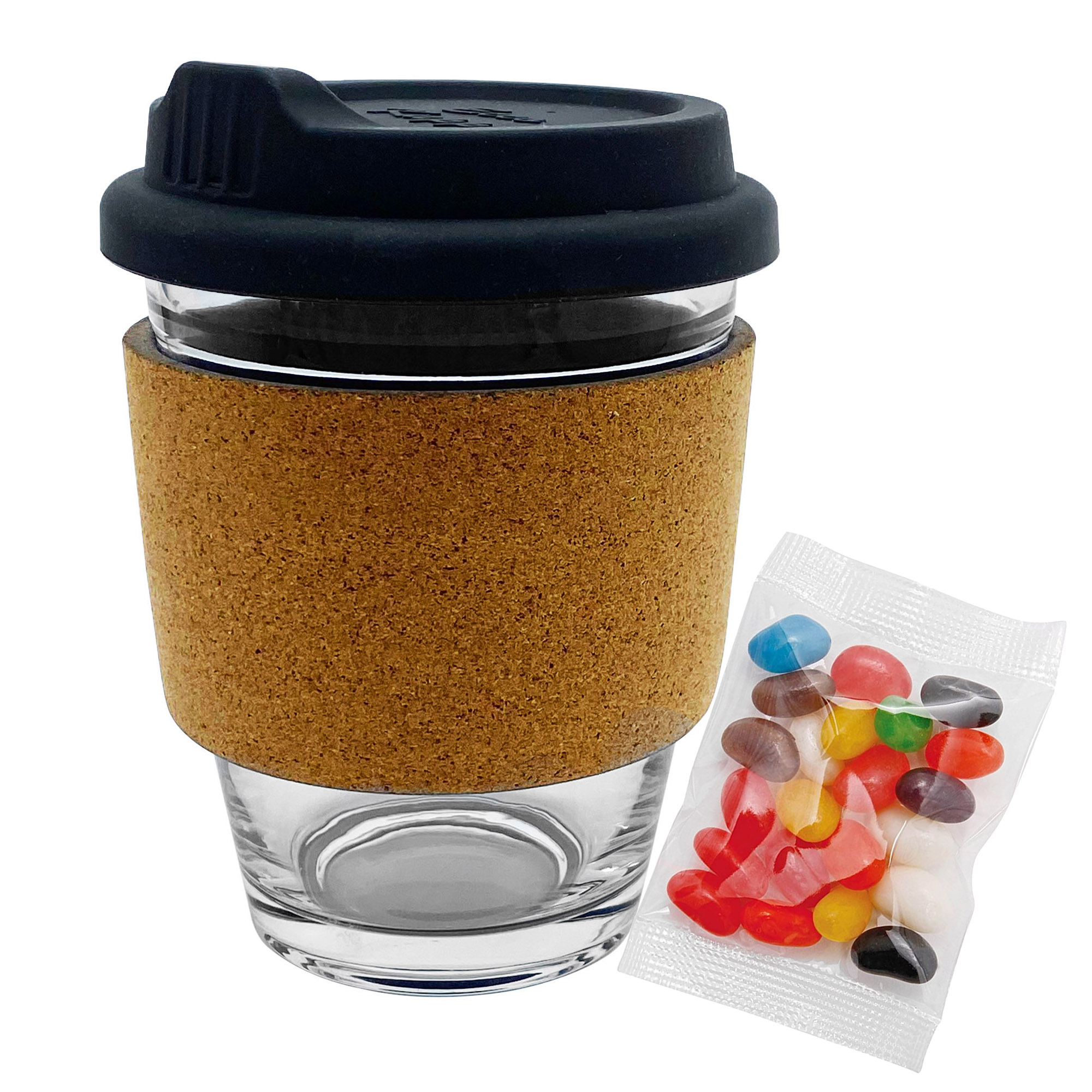 Jelly Bean In Cork Band Glass Coffee Cup - 61140_102424.jpg