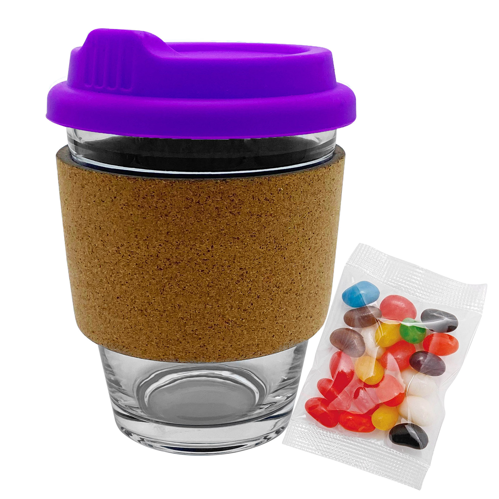 Jelly Bean In Cork Band Glass Coffee Cup - 61140_102425.jpg
