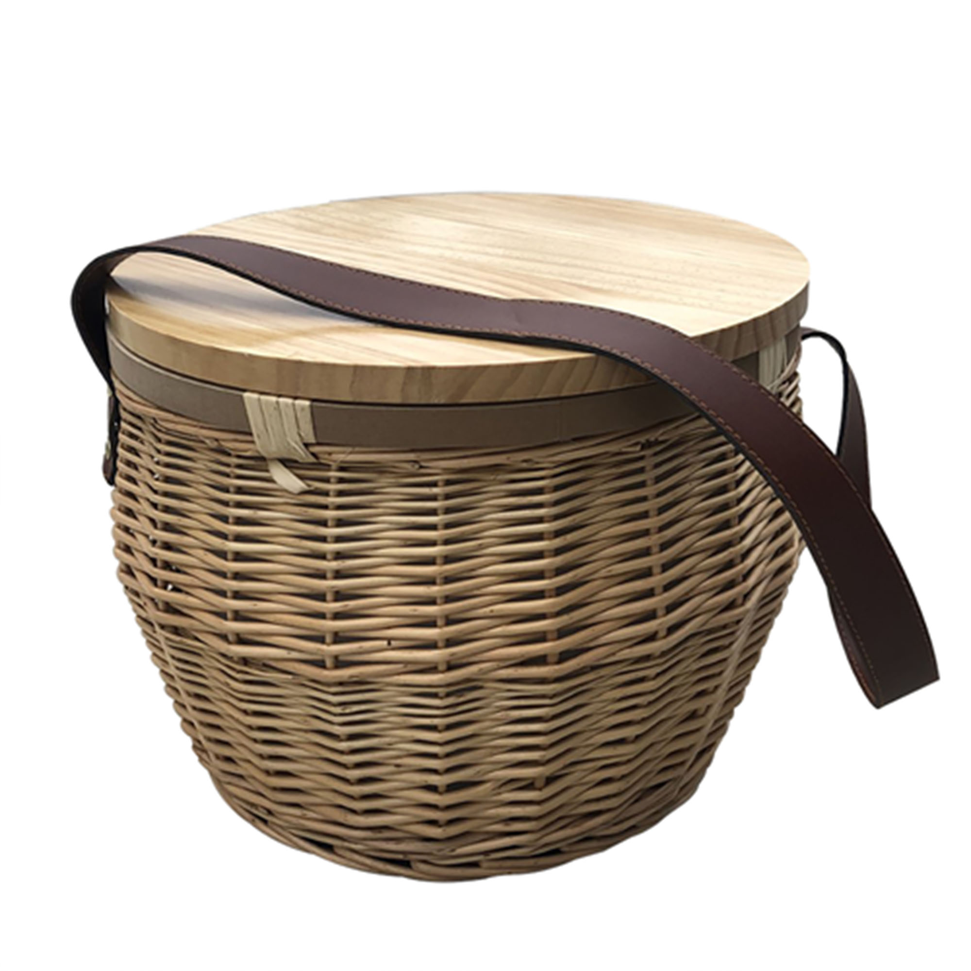 Scotch Wicker Picnic Cooler Basket(round)