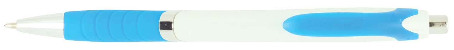 Pen Plastic Push Action Metal Trim Soft Rubberised Grip Explorer - 54463_68368.jpg