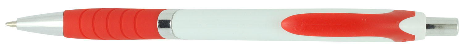 Pen Plastic Push Action Metal Trim Soft Rubberised Grip Explorer - 54463_68374.jpg