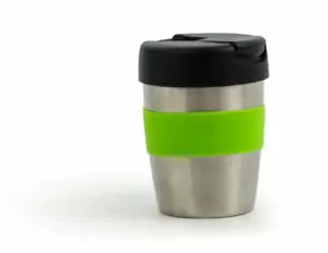 Coffee Cup / Mug 8oz/235ml Stainless Steel Karma Kup Plastic Flip Lid Reusable . Eco Friendly