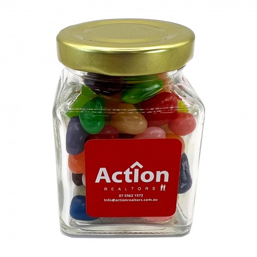 Small Glass Jar with JELLY BELLY Jelly Beans 100g