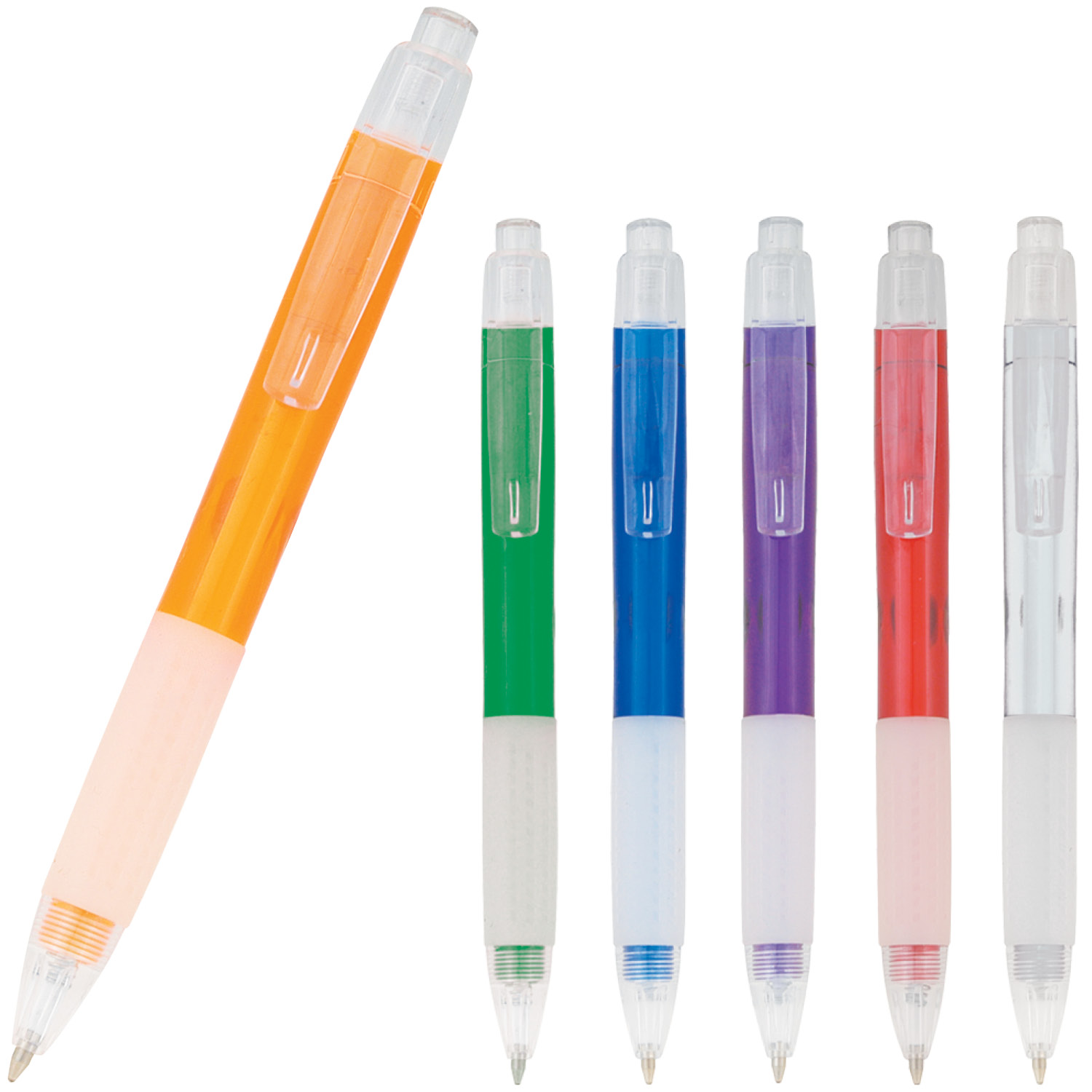 Plastic Pen Translucent Barrel And Frosted Grip Vancouver - 21906_116941.jpg