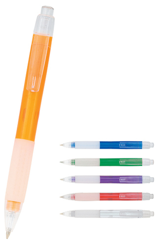 Plastic Pen Translucent Barrel And Frosted Grip Vancouver