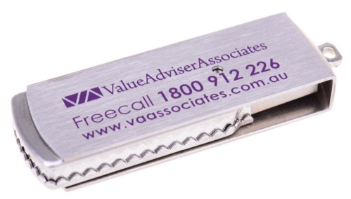 Metal swivel flash drive