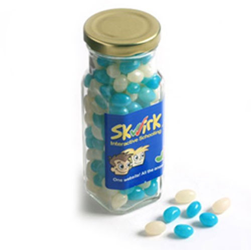 Jelly Beans in Tall Jar 220G (Mixed Colours or Corporate Colours)