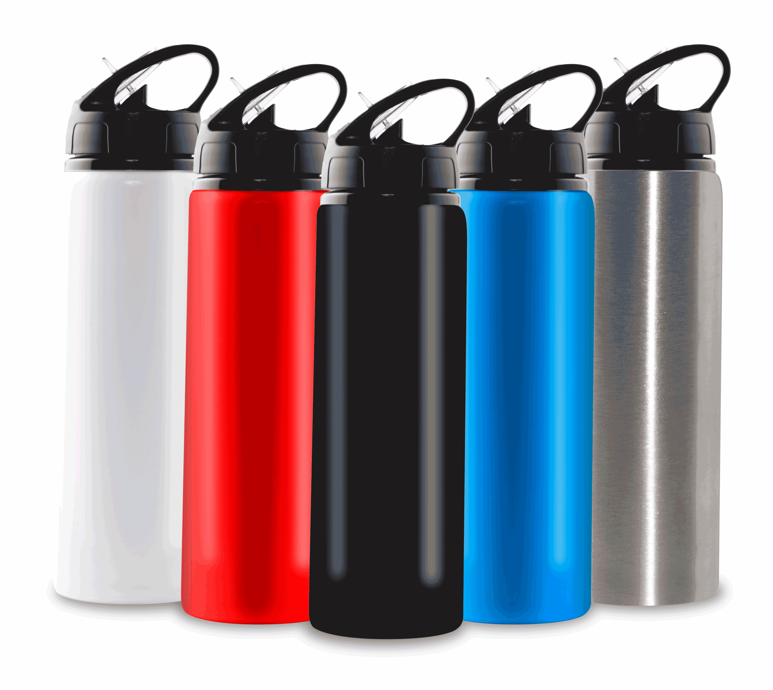 750ml Aluminium Water Bottle With Straw