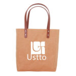 Washable Kraft Paper Bag With Pu Handle - 59368_84450.jpg