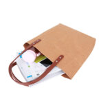 Washable Kraft Paper Bag With Pu Handle - 59368_84452.jpg