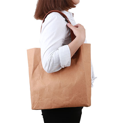 Washable Kraft Paper Bag With Pu Handle - 59368_84453.jpg
