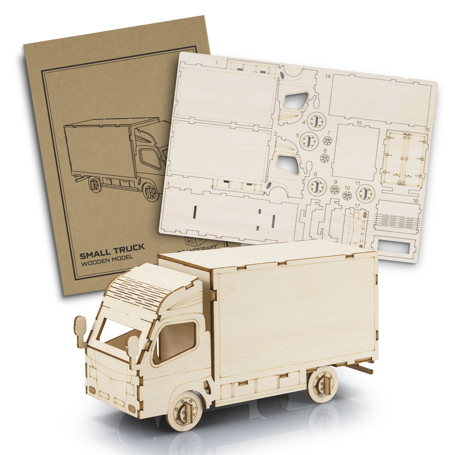 BRANDCRAFT Small Truck Wooden Model - 66565_127965.jpg