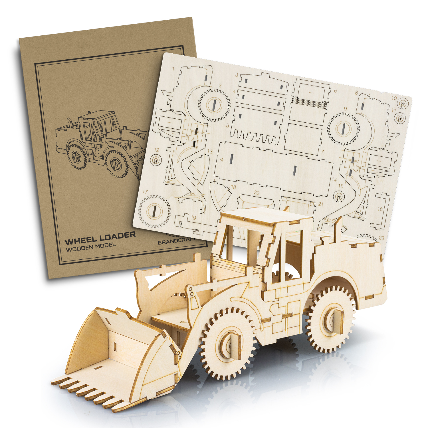 BRANDCRAFT Wheel Loader Wooden Model - 66570_128463.jpg
