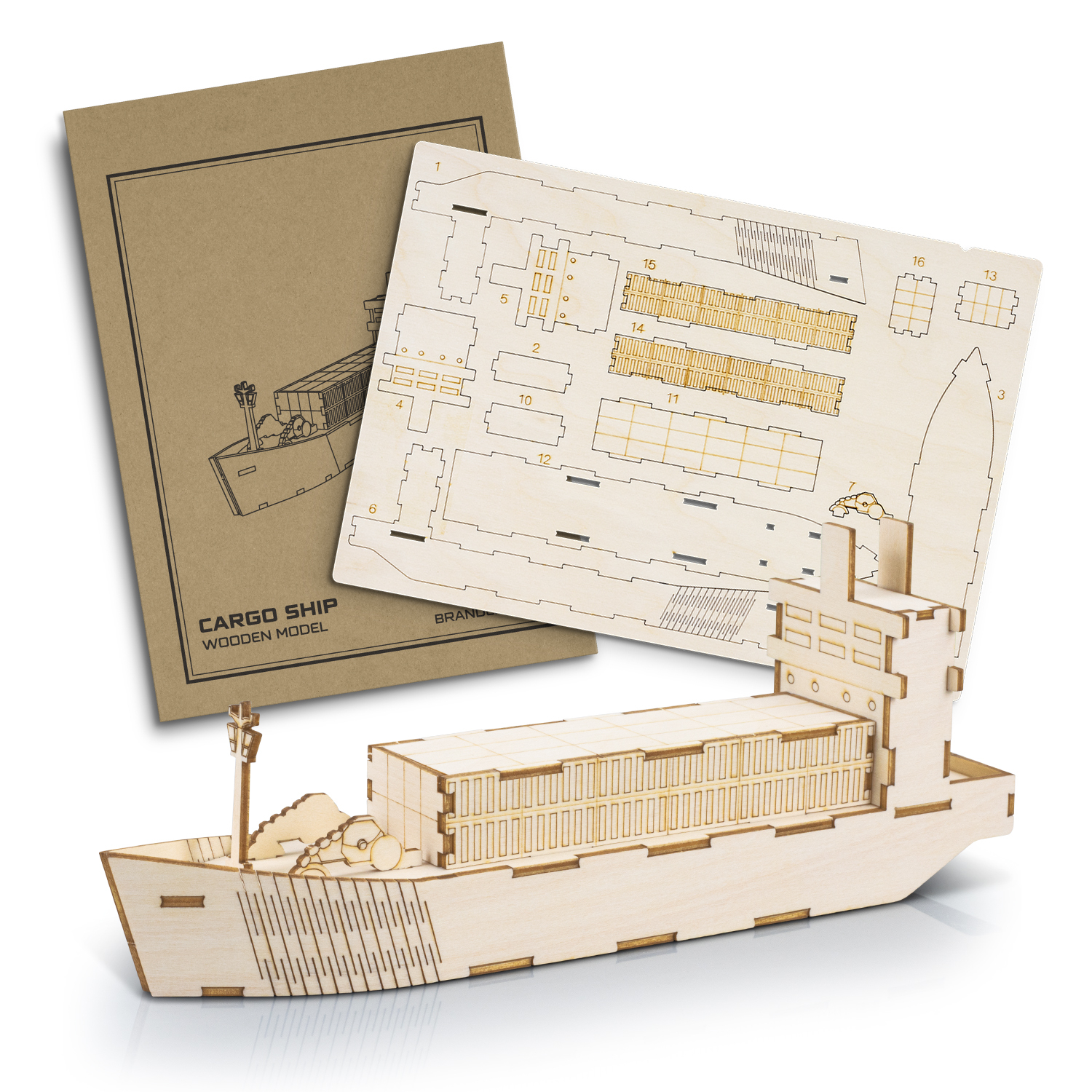 BRANDCRAFT Cargo Ship Wooden Model - 66571_126598.jpg
