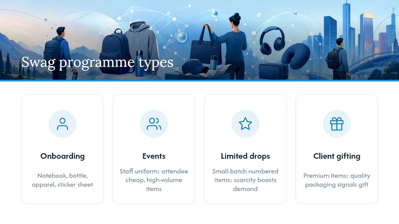 Four repeatable swag programme categories