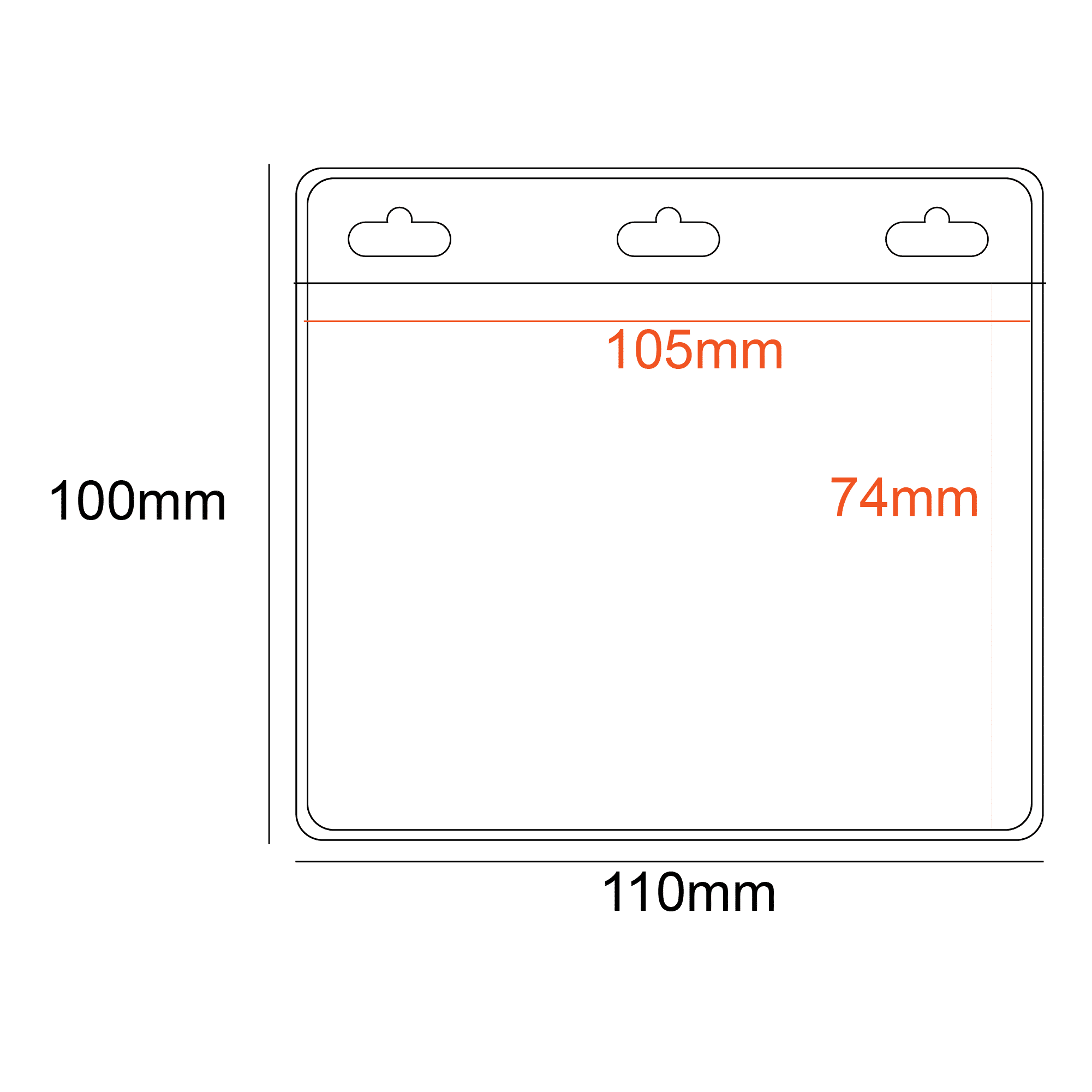 PVC Pocket Holder 105x74mm – 3 Slots